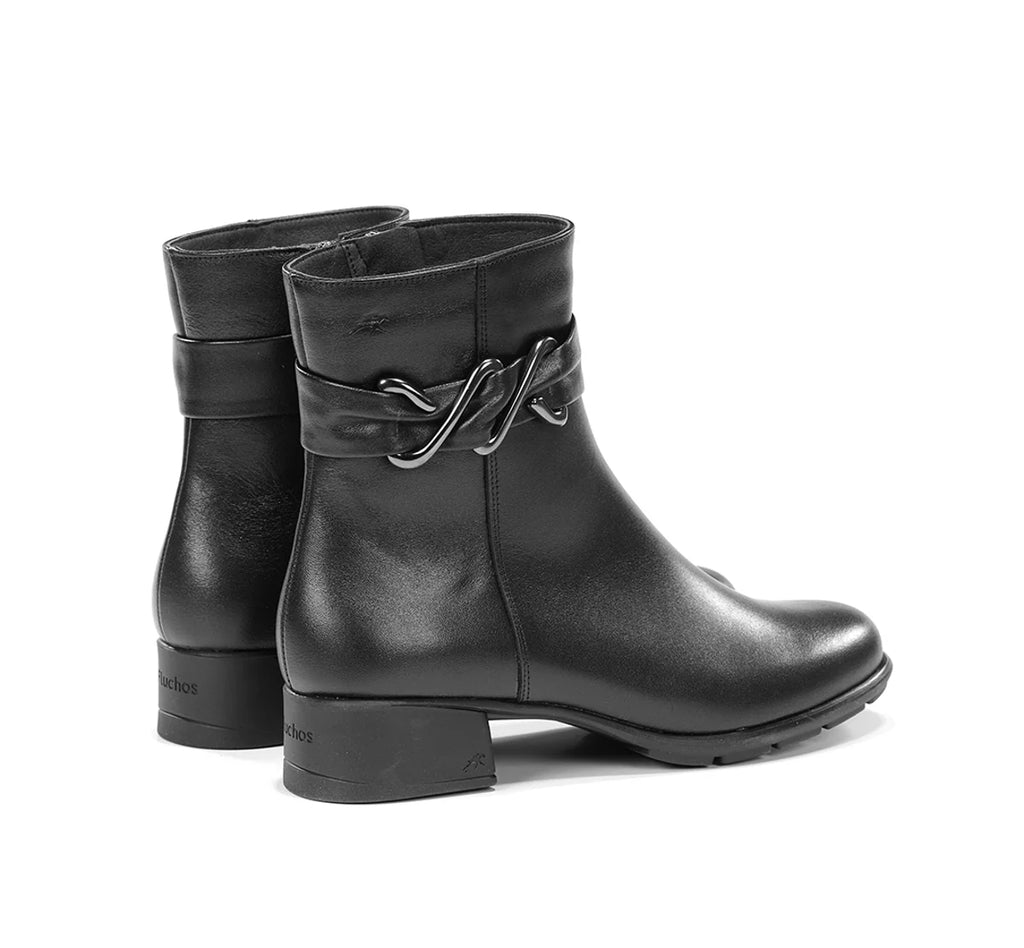 BOTIN MUJER TACÓN FLUCHOS F2561 NEGRO