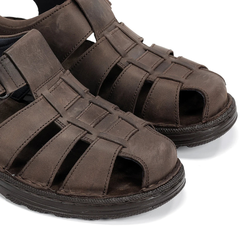 SANDALIA HOMBRE FLUCHOS AZORES GAUCHO MARRON F2198