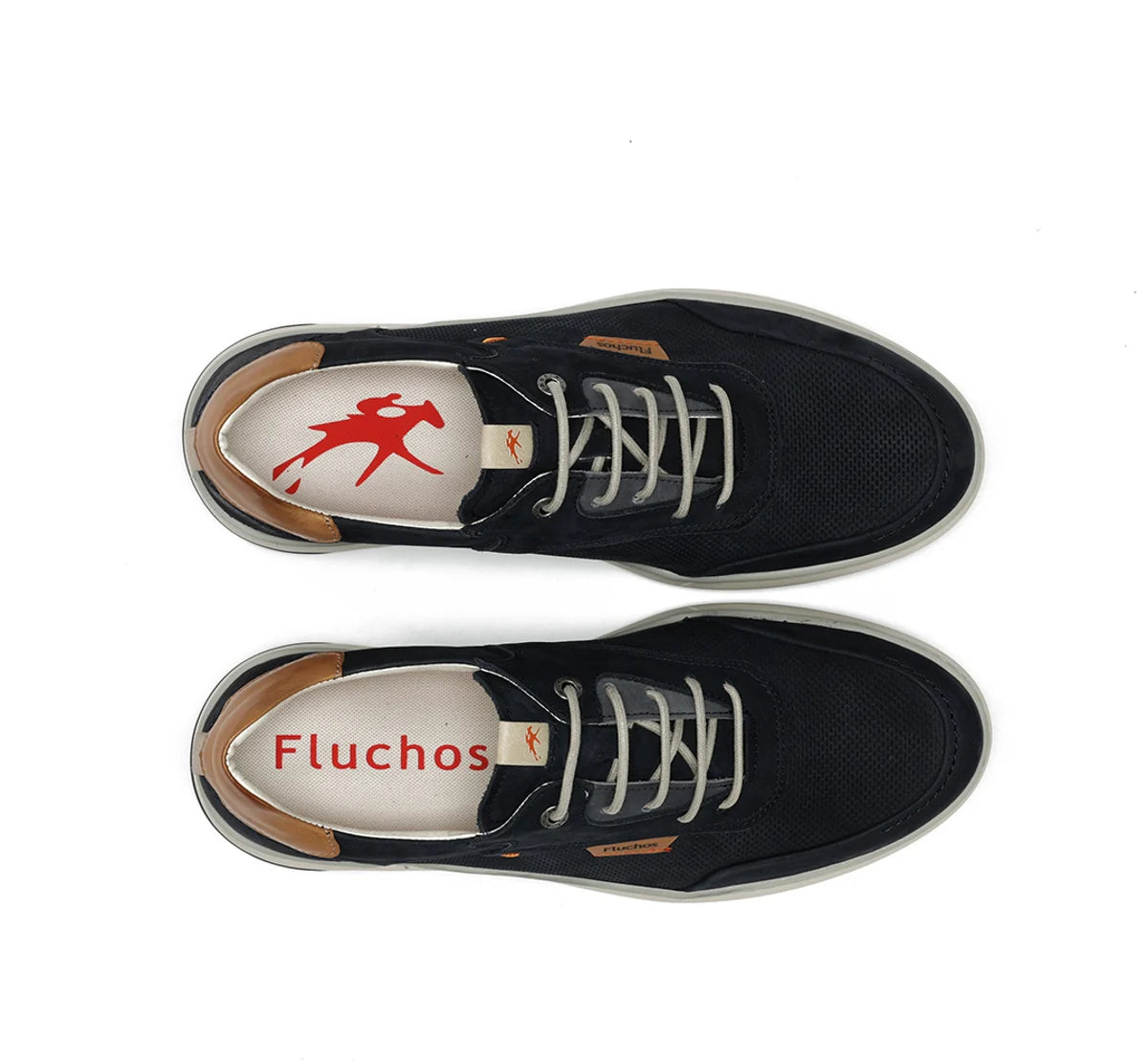 ZAPATO HOMBRE FLUCHOS F2210 BLUCHER NOBUCK  AZUL