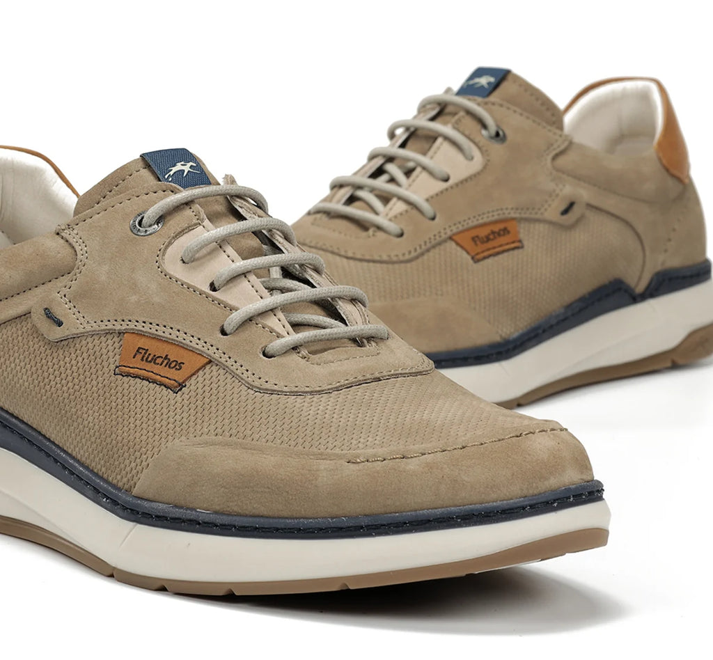 ZAPATO HOMBRE FLUCHOS F2210 BLUCHER NOBUCK TAUPE