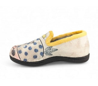 ZAPATILLA CASA MUJER PLUMAFLEX ROAL CERRADA GATO 12043