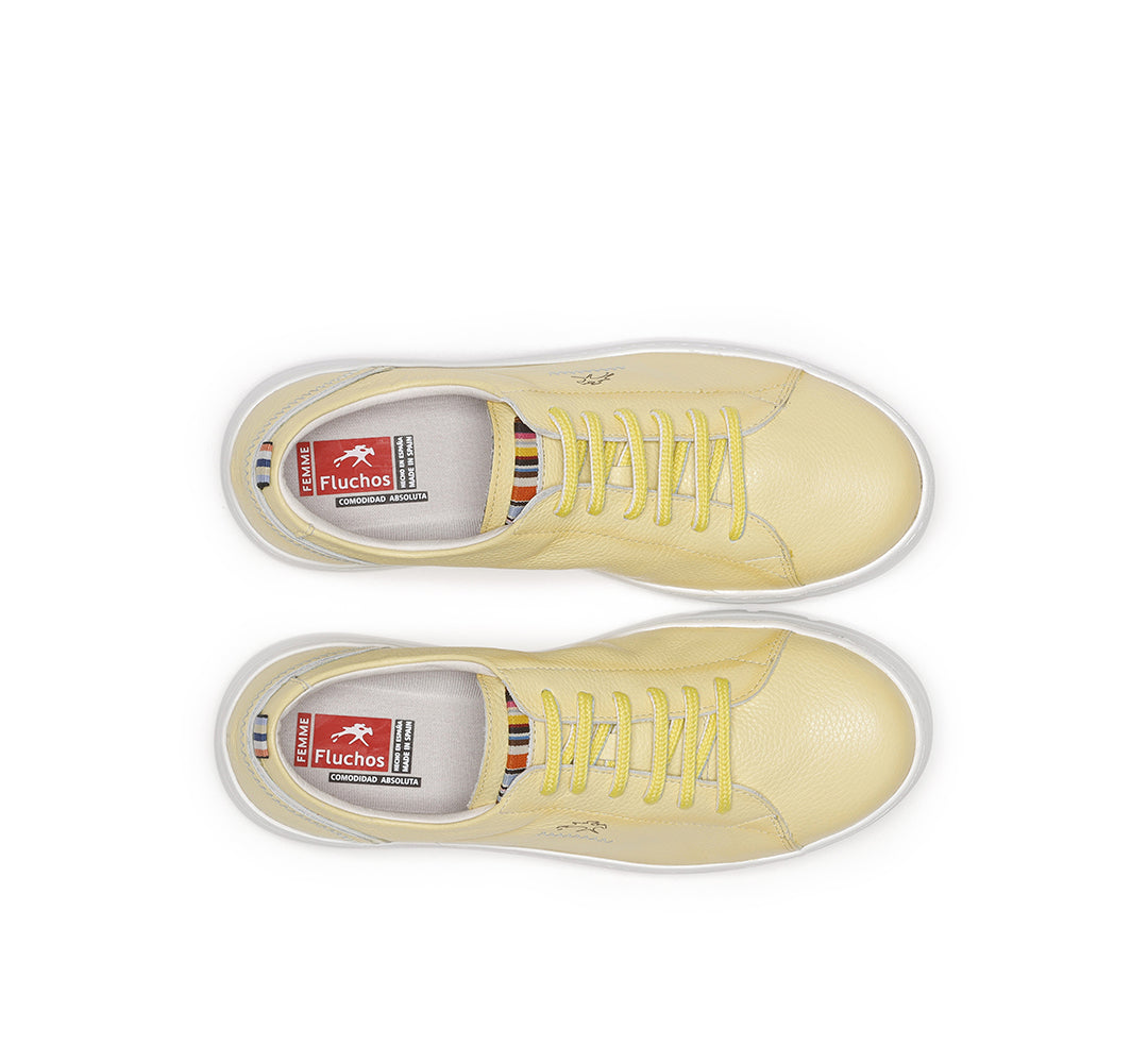 ZAPATO MUJER POMPAS FLUCHOS F1422 LIMON