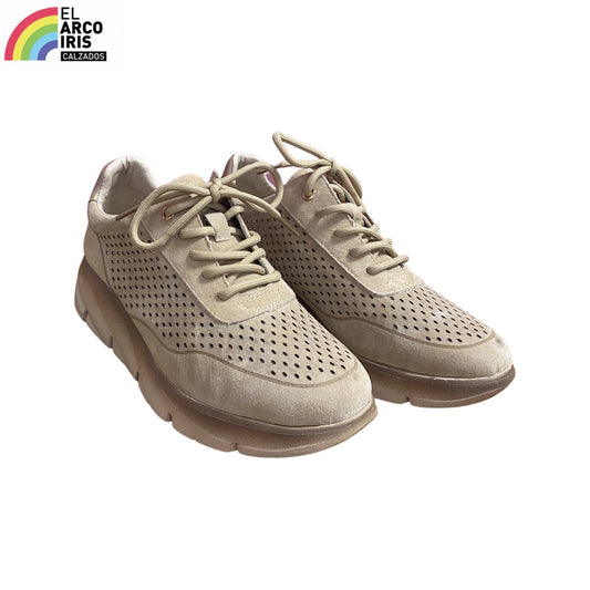 ZAPATO DEPORTIVO MUJER FLEX 182 TAUPE