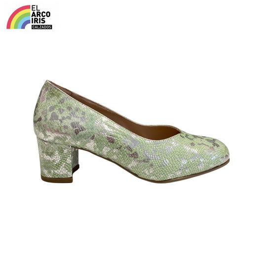 ZAPATO MUJER ROLDÁN 1705 VERDE PLATA