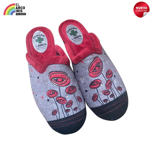 ZAPATILLA MUJER CASA 03014 ROJO