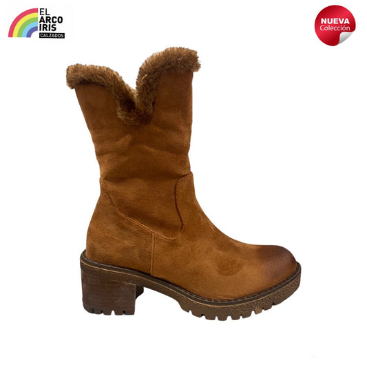 BOTIN MUJER MANDARINA 2217DF CUERO