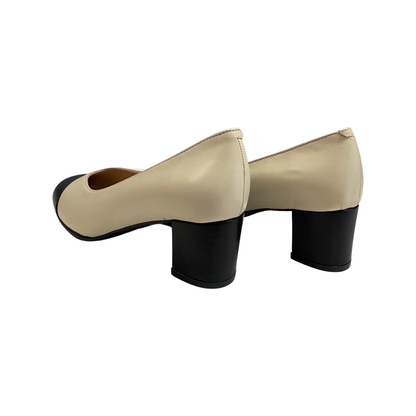 ZAPATO MUJER ROLDÁN 3646 BEIGE/NEGRO