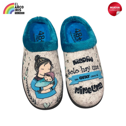 ZAPATILLA MUJER CASA 48HORAS 229205 TURQUESA