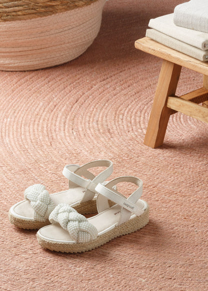 SANDALIA NIÑA MAYORAL PLATAFORMA YUTE BLANCO 43373