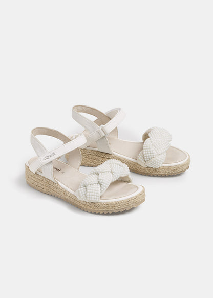 SANDALIA NIÑA MAYORAL PLATAFORMA YUTE BLANCO 43373