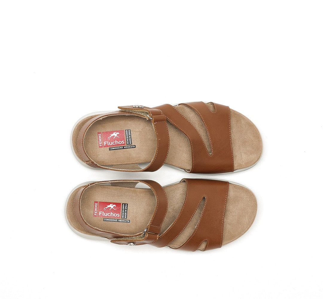 SANDALIA MUJER FLUCHOS F1478 CUERO
